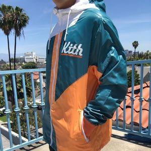 Kith Orange/Teal Windbreaker.